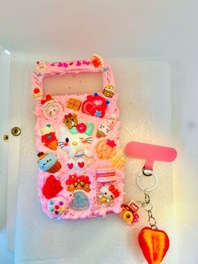 Pink Kawaii Decoden Phone Case with Cute Charms Hello Kitty Any phone model